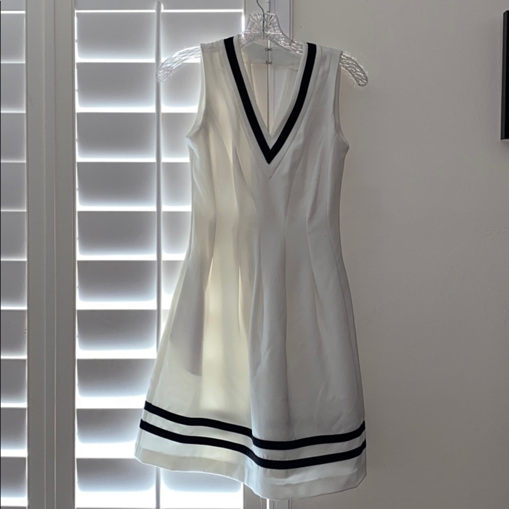 H&M White with Black Tea Dress